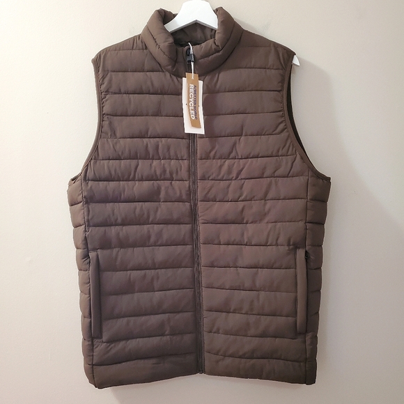Jack & Jones - Bodywarmer Puffer Vest in Seal Brown - Size M  (NWT) - Picture 2 of 6